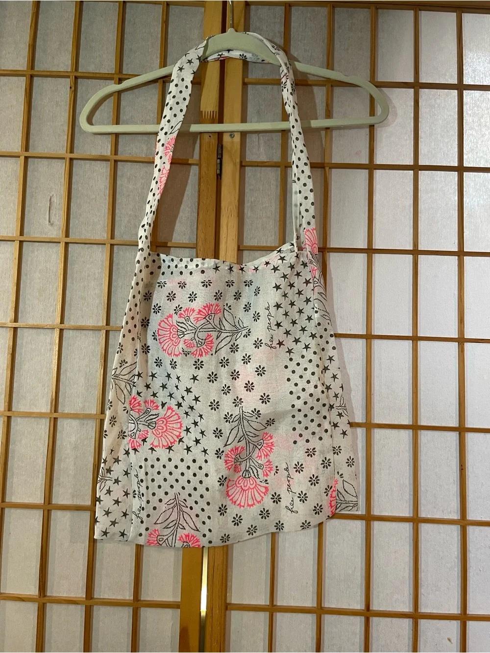 Free People Boho Pattern Reusable Cloth Tote Bag